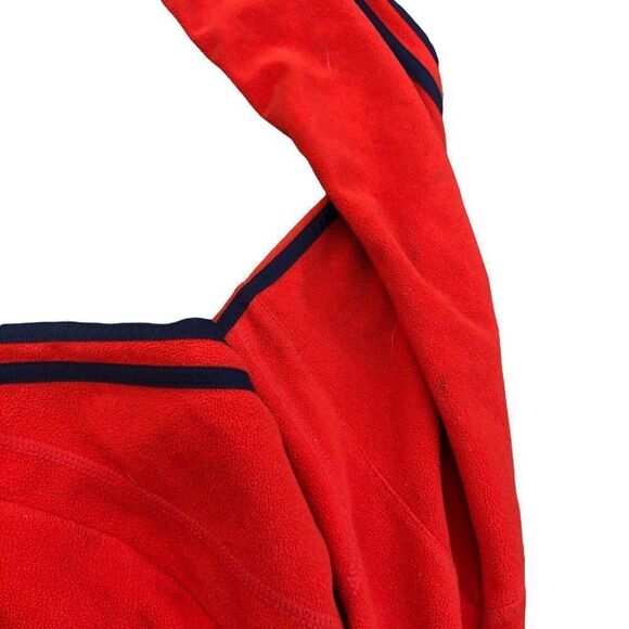 ADIDAS Fleece Jacket Sunburst Orange/Red Large - Picture 6 of 7